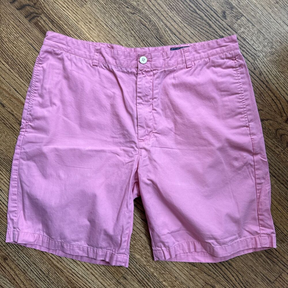 Vineyard Vines Men’s Club Short Pink Cotton Twill Chino Shorts Size 38